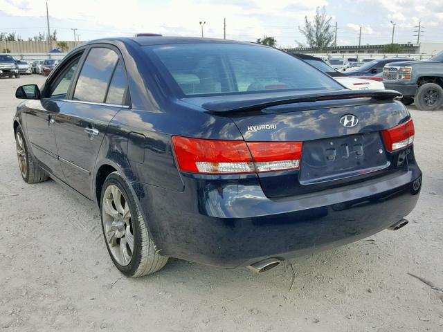 5NPEU46F86H013135 - 2006 HYUNDAI SONATA GLS BLUE photo 3