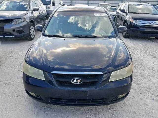 5NPEU46F86H013135 - 2006 HYUNDAI SONATA GLS BLUE photo 9