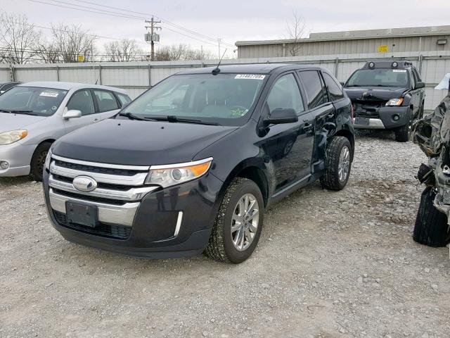 2FMDK4JC5DBC80851 - 2013 FORD EDGE SEL BLACK photo 2