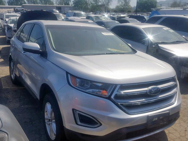 2FMTK3J94FBC40211 - 2015 FORD EDGE SEL SILVER photo 1