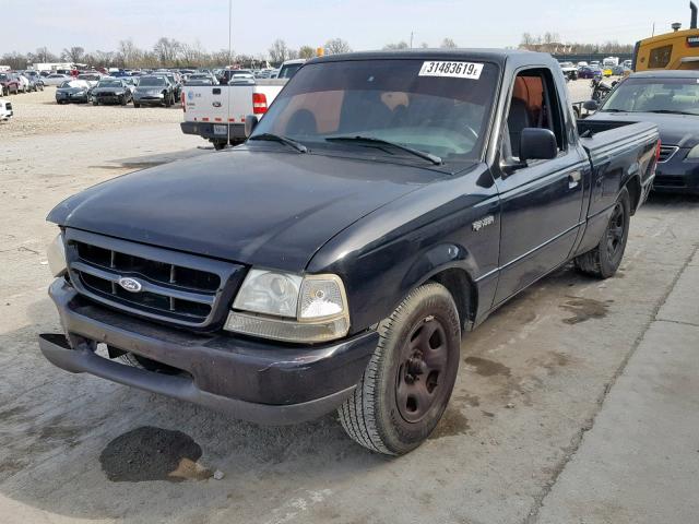 1FTYR10C2YTB11779 - 2000 FORD RANGER BLACK photo 2