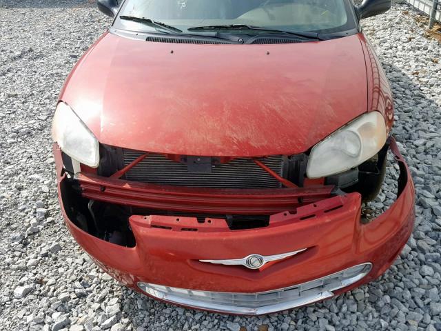 1C3EL55R12N312307 - 2002 CHRYSLER SEBRING LX RED photo 9