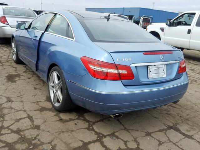 WDDKJ5GB7BF114125 - 2011 MERCEDES-BENZ E 350 BLUE photo 3