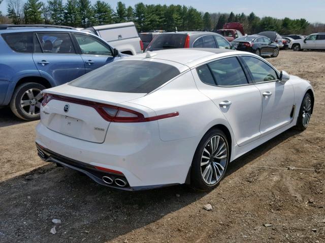 KNAE25LA4J6028414 - 2018 KIA STINGER PR WHITE photo 4