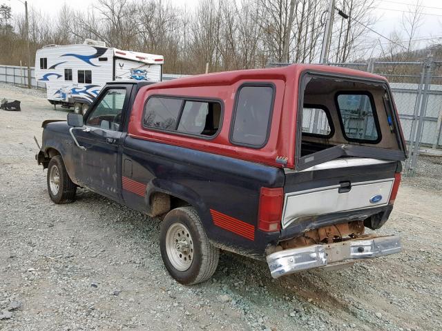 1FTCR10A2NUC05627 - 1992 FORD RANGER BLACK photo 3