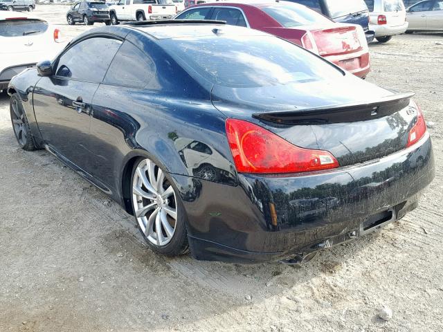 JNKCV64EX8M124318 - 2008 INFINITI G37 BASE BLACK photo 3