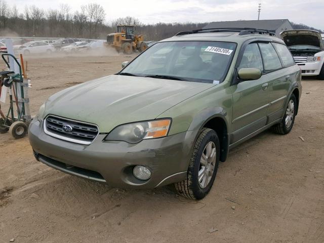 4S4BP62C757354395 - 2005 SUBARU LEGACY OUT GREEN photo 2