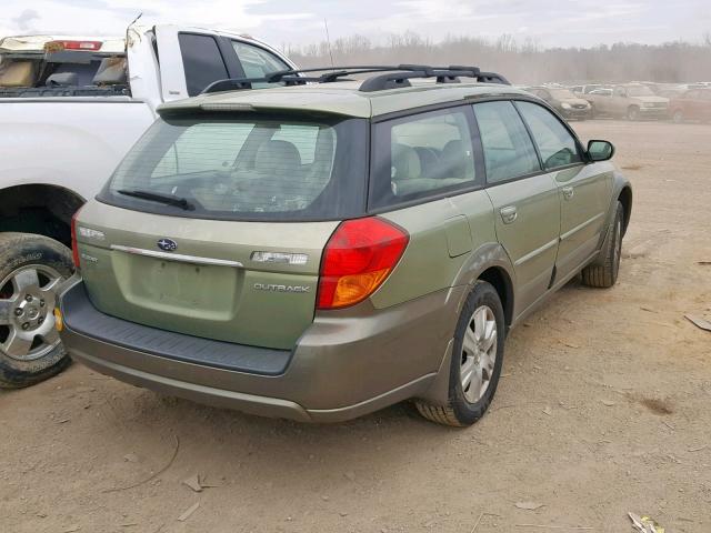 4S4BP62C757354395 - 2005 SUBARU LEGACY OUT GREEN photo 4