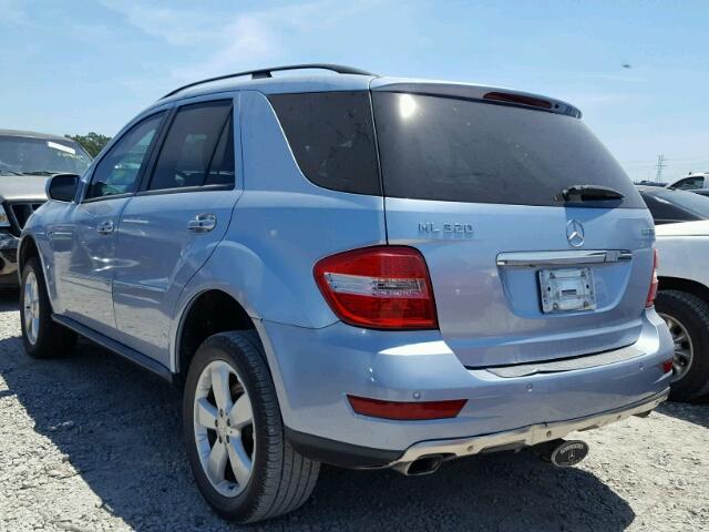 4JGBB25E39A505651 - 2009 MERCEDES-BENZ ML BLUE photo 3