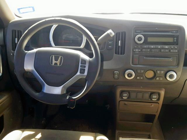 2HJYK16236H524240 - 2006 HONDA RIDGELINE WHITE photo 9