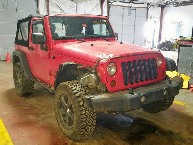 1C4AJWAG8DL612435 - 2013 JEEP WRANGLER S RED photo 1