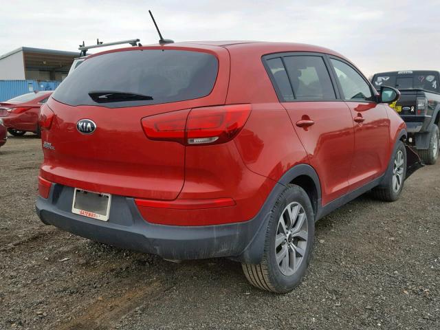 KNDPB3AC6E7575897 - 2014 KIA SPORTAGE B RED photo 4