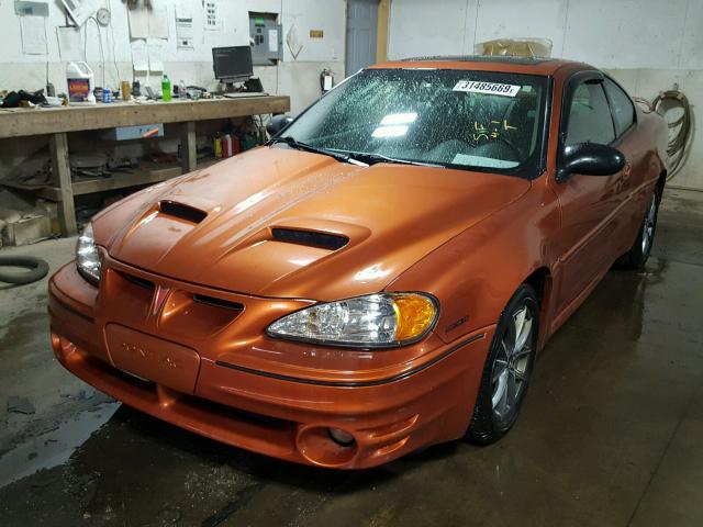 1G2NW12E84C149610 - 2004 PONTIAC GRAND AM G ORANGE photo 2