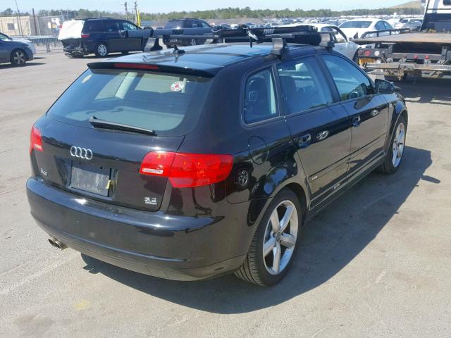 WAUKD78P47A213316 - 2007 AUDI A3 S-LINE BLACK photo 4