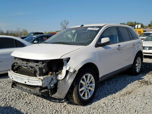 2FMDK3JC2BBB58603 - 2011 FORD EDGE SEL WHITE photo 2