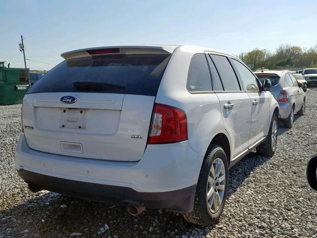 2FMDK3JC2BBB58603 - 2011 FORD EDGE SEL WHITE photo 4