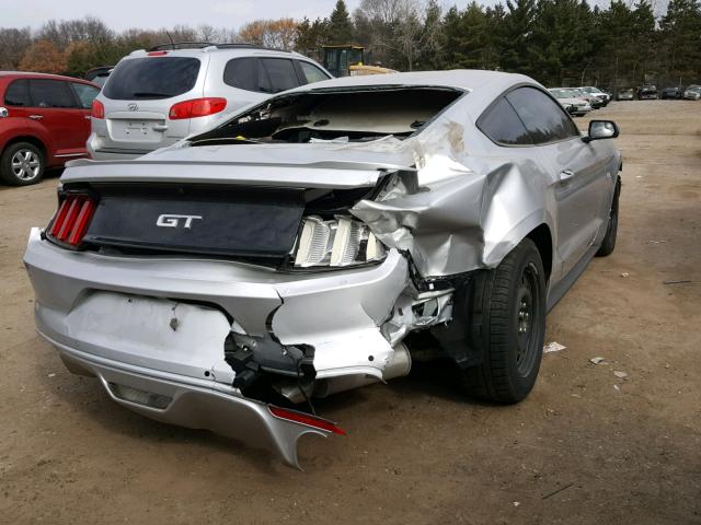 1FA6P8CF1H5224743 - 2017 FORD MUSTANG GT SILVER photo 4