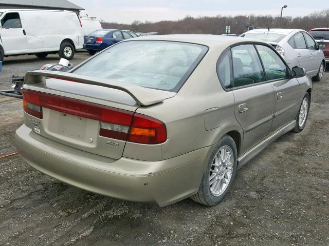 4S3BE6450Y7212614 - 2000 SUBARU LEGACY GT BEIGE photo 4