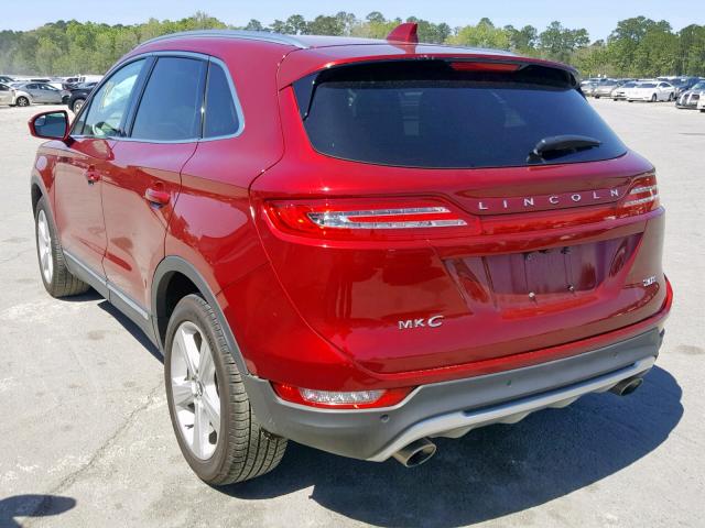 5LMCJ1C92JUL18697 - 2018 LINCOLN MKC PREMIE RED photo 3