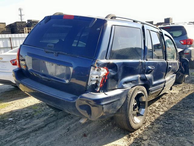 1J4GX58S94C201598 - 2004 JEEP GRAND CHER BLUE photo 4