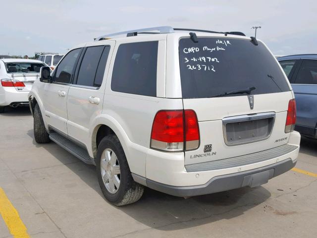 5LMEU68H63ZJ09160 - 2003 LINCOLN AVIATOR თეთრი ფოტო 3