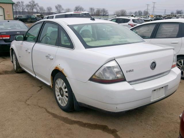 1MEHM40W48G603456 - 2008 MERCURY SABLE LUXU WHITE photo 3