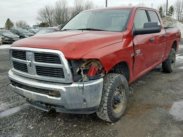 3D7TT2CT5AG116514 - 2010 DODGE RAM 2500 RED photo 2