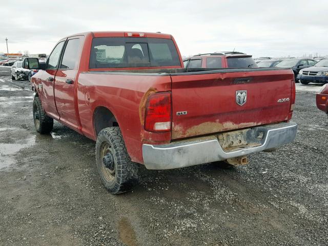 3D7TT2CT5AG116514 - 2010 DODGE RAM 2500 RED photo 3