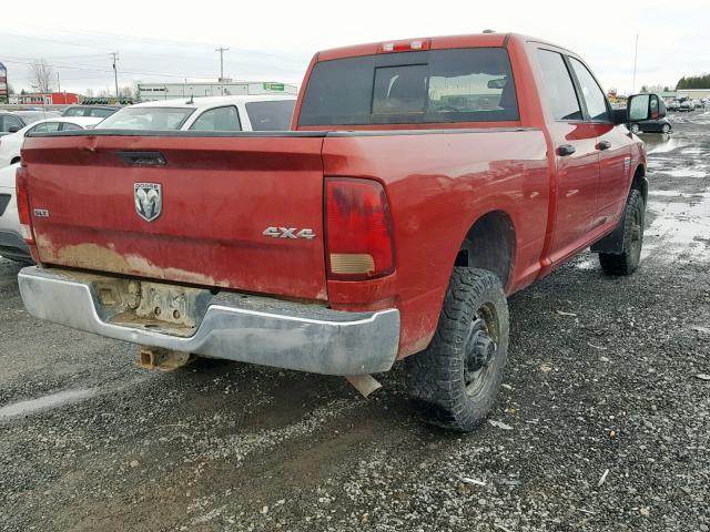 3D7TT2CT5AG116514 - 2010 DODGE RAM 2500 RED photo 4