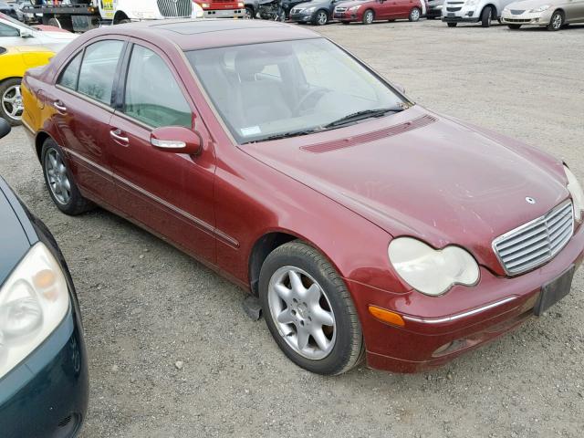 WDBRF61JX1F084714 - 2001 MERCEDES-BENZ C 240 MAROON photo 1