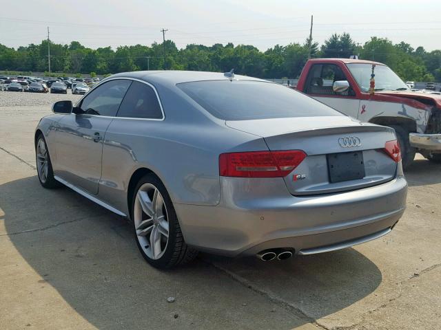 WAU3VAFR5BA029627 - 2011 AUDI S5 PRESTIG GRAY photo 3