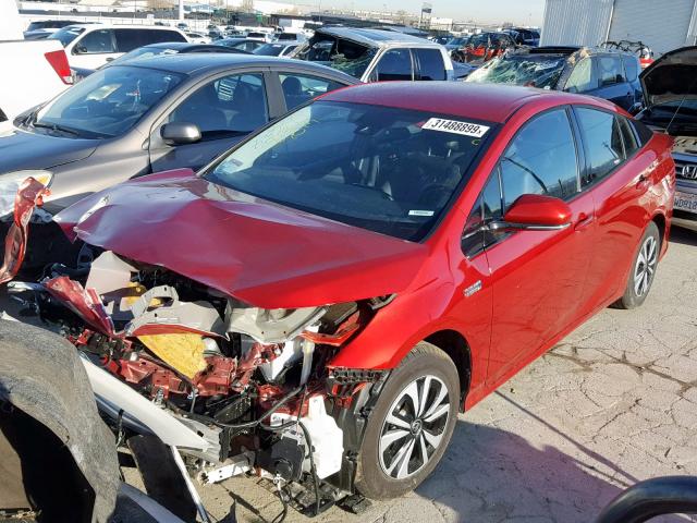 JTDKARFP5J3088252 - 2018 TOYOTA PRIUS PRIM 红色 照片 2