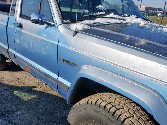 1JTMW64P2JT119886 - 1988 JEEP COMANCHE P BLUE photo 9