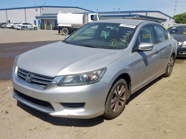 1HGCR2F39DA126259 - 2013 HONDA ACCORD LX SILVER photo 2