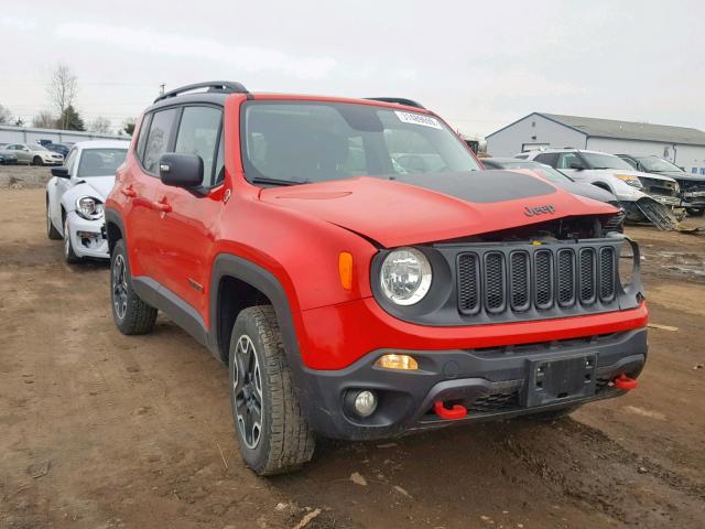 ZACCJBCT0GPD14019 - 2016 JEEP RENEGADE T RED photo 1