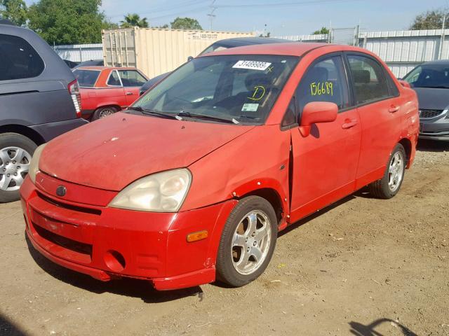 JS2RA61S045203766 - 2004 SUZUKI AERIO S RED photo 2