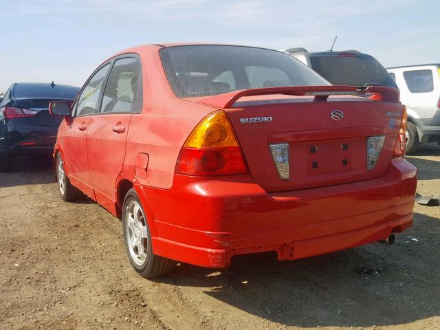 JS2RA61S045203766 - 2004 SUZUKI AERIO S RED photo 3