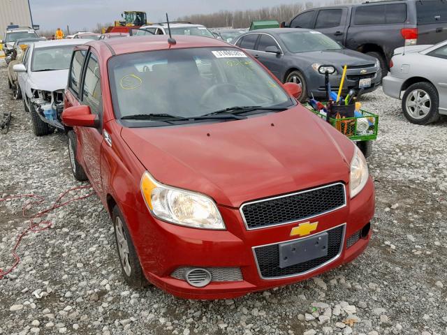 KL1TD6DE6AB109764 - 2010 CHEVROLET AVEO LS RED photo 1