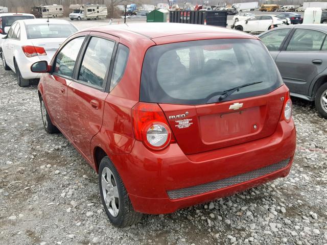 KL1TD6DE6AB109764 - 2010 CHEVROLET AVEO LS RED photo 3