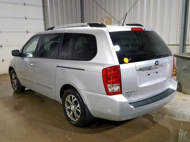 KNDMG4C75E6547685 - 2014 KIA SEDONA LX SILVER photo 3