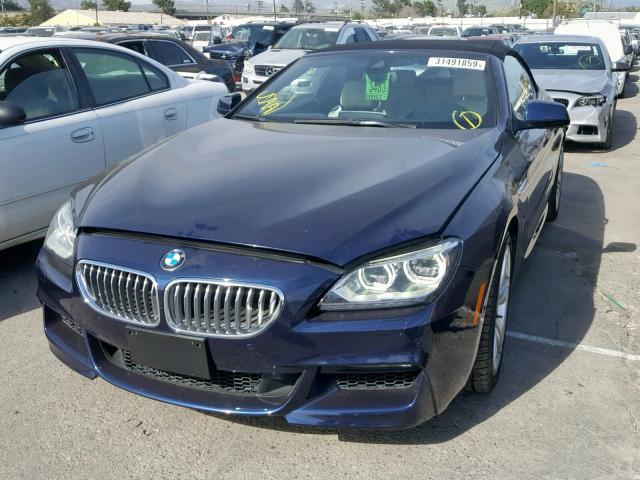 WBAYP1C50ED216651 - 2014 BMW 650 XI BLUE photo 2