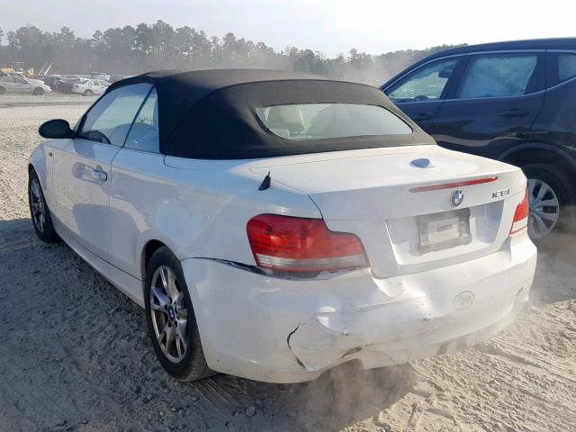 WBAUL73548VE89798 - 2008 BMW 128 I WHITE photo 3