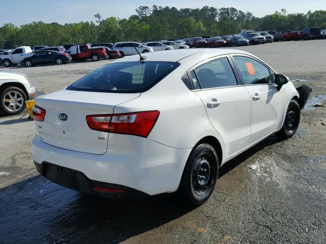 KNADM4A34D6247088 - 2013 KIA RIO LX WHITE photo 4