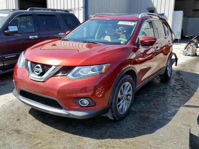 5N1AT2MT1EC800058 - 2014 NISSAN ROGUE S RED photo 2