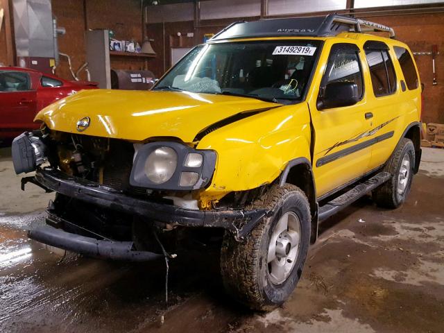 5N1ED28Y92C592642 - 2002 NISSAN XTERRA XE YELLOW photo 2