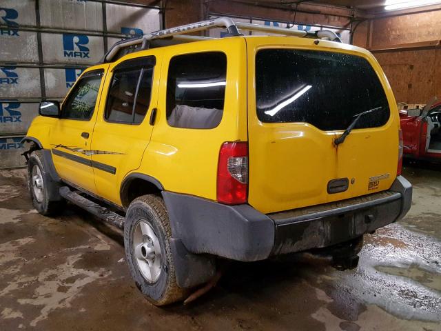 5N1ED28Y92C592642 - 2002 NISSAN XTERRA XE YELLOW photo 3