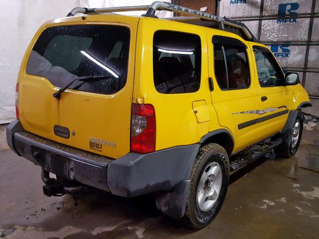 5N1ED28Y92C592642 - 2002 NISSAN XTERRA XE YELLOW photo 4