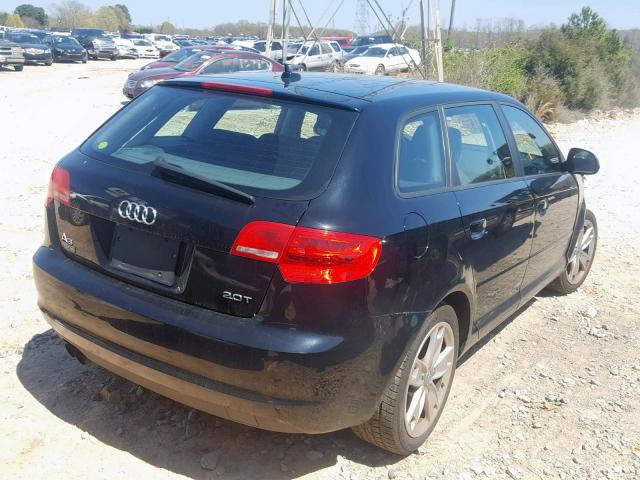 WAUHF98P99A024132 - 2009 AUDI A3 2.0T BLACK photo 4