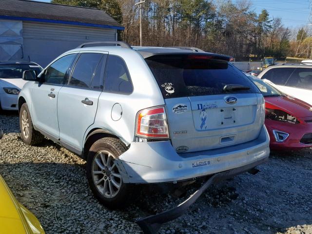 2FMDK36C48BA66670 - 2008 FORD EDGE SE BLUE photo 3