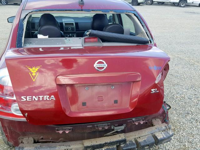 3N1AB61EX8L757386 - 2008 NISSAN SENTRA 2.0 MAROON photo 9